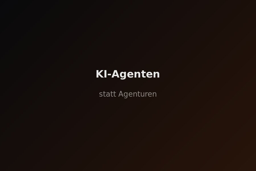 KMU brauchen KI-Agenten statt Agenturen — Vergleich Kosten, Geschwindigkeit und Transparenz